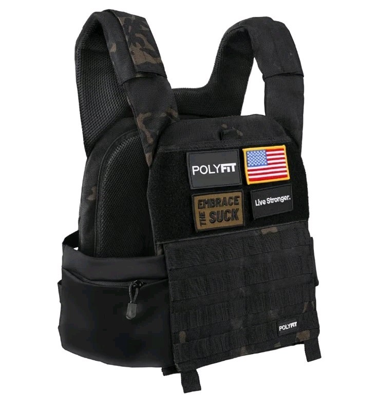 Chaleco con peso Polyfit (Fortify) para entrenamiento de fuerza y resistencia, fitness