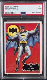 1966 TOPPS BATMAN #1 THE BATMAN PSA 7