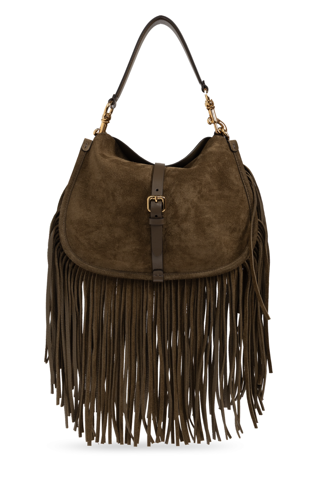 ETRO Pony Medium Green Suede Shoulder Bag New & Authentic