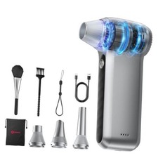 Electric Air Duster 200000RPM Brushless Motor, Cordless Compressed Air Silver