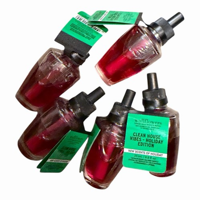 #ad Bath amp; Body Works Wallflower Refill Bulb Lot 5 CLEAN HOUSE VIBES HOLIDAY EDITION $45.50