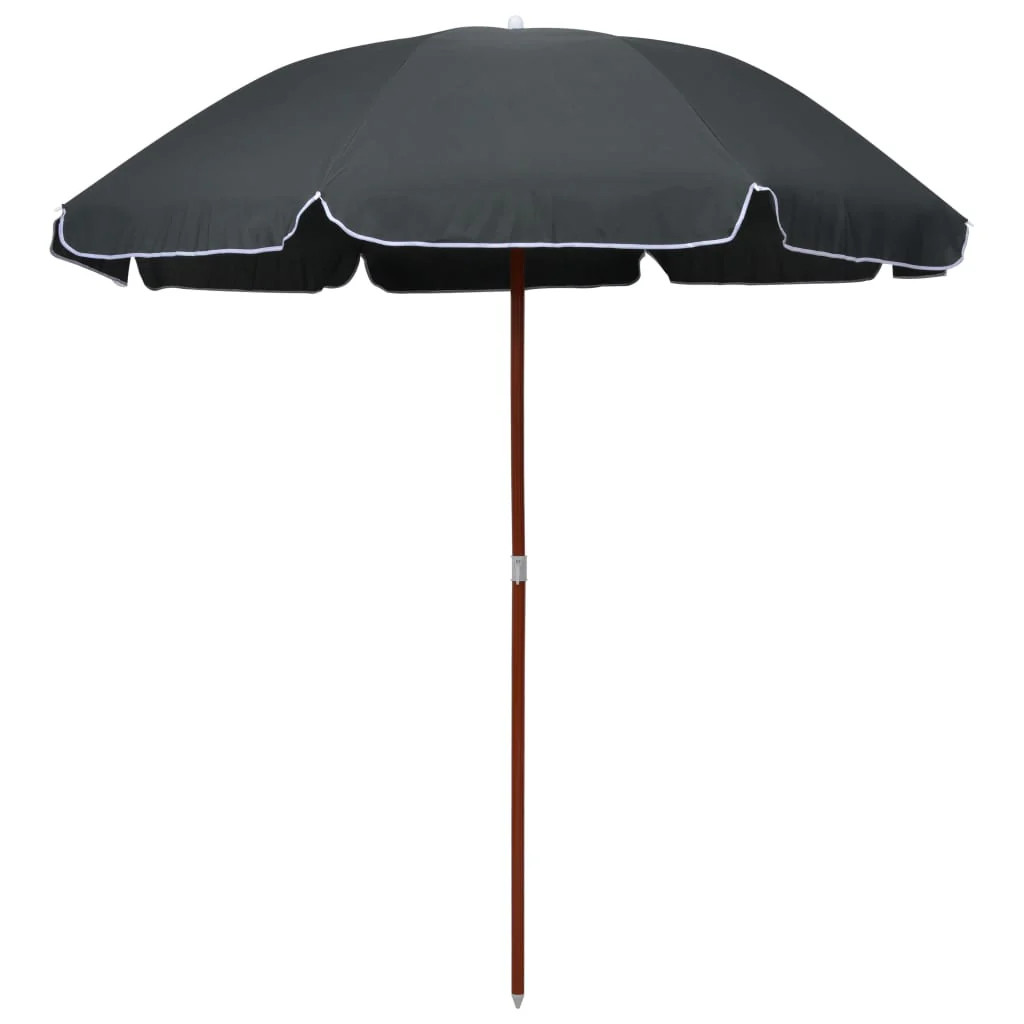 Parasol de terrasse 240 cm anthracite mât en acier