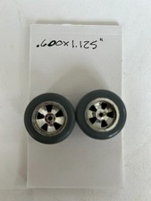 Pair of Gray Candies Silicones Tires Wheels for 1/24 scale slot car