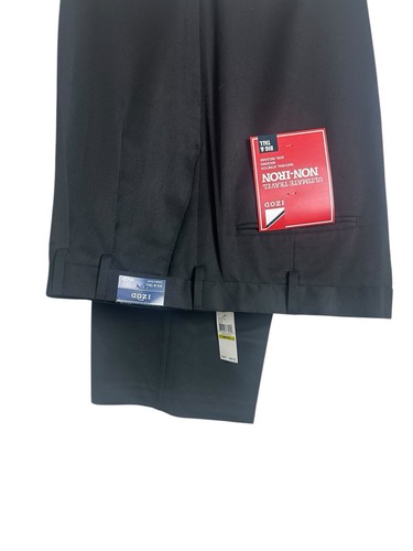 🔥🔥NWT IZOD Big Tall Ultimate Travel Pants Non-Iron Slacks Black 44x32 0163 $80 - Picture 3 of 4