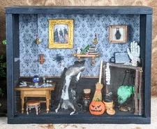 Witch Room Scene Diorama Mouse Taxidermy Oddities Curiosities Decor Spooky
