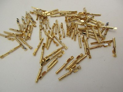 (100 Pack) HD High Density GOLD Plated Crimp PINS D-SUB Connector Female 24-863