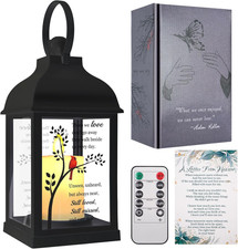 Memorial Lantern with Card - Sympathy Gift for Loss of Mom/Dad/Loved One, Bereav