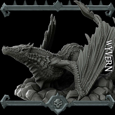 WYVERN Dragon Resin 3D Printed Fantasy Miniature D&D Tabletop RPG
