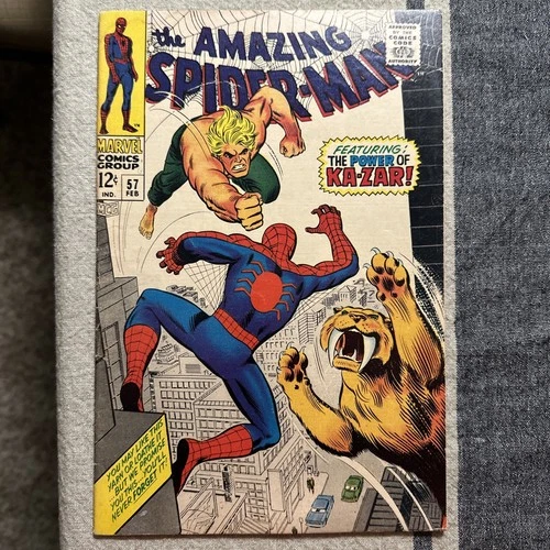 Amazing Spider-Man 57 1968 Marvel Comics VF Higher Grade Kazar Zabu Gwen Stacy
