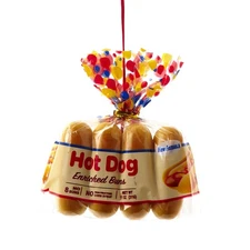 Kurt Adler Hot Dog Bun Bag Ornament, 3.5"