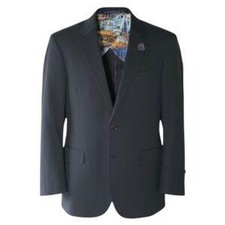 Robert Graham Quinn Classic Fit Woven Statement Sport Coat in Gray Size 48 Long