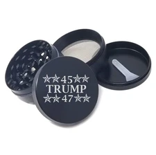 Mother's Day Gift 4-Layer Black Herb Grinder with Mesh Catcher + Cleaning Tool