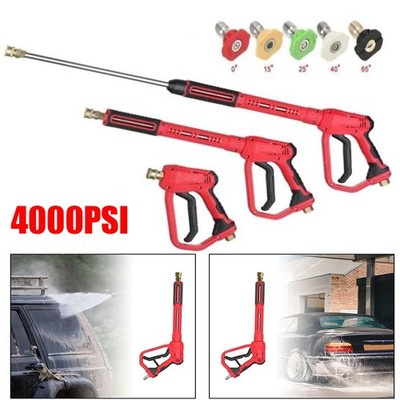4000 PSI High Pressure Washer Gun with Replacement Extension Wand 5 Nozzle Tips