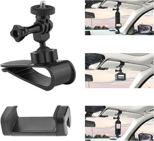 Car Sun Visor Mount for Insta360 X4 X5 X3 Gopro 13 12 11 10 9 8 7 DJI Osmo