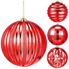5.9 Inch Large Outdoor Christmas Ornaments Plastic Jumbo Fillable Balls Ornam...