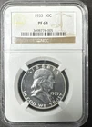 1953 Franklin Proof Silver Half Dollar PF 64