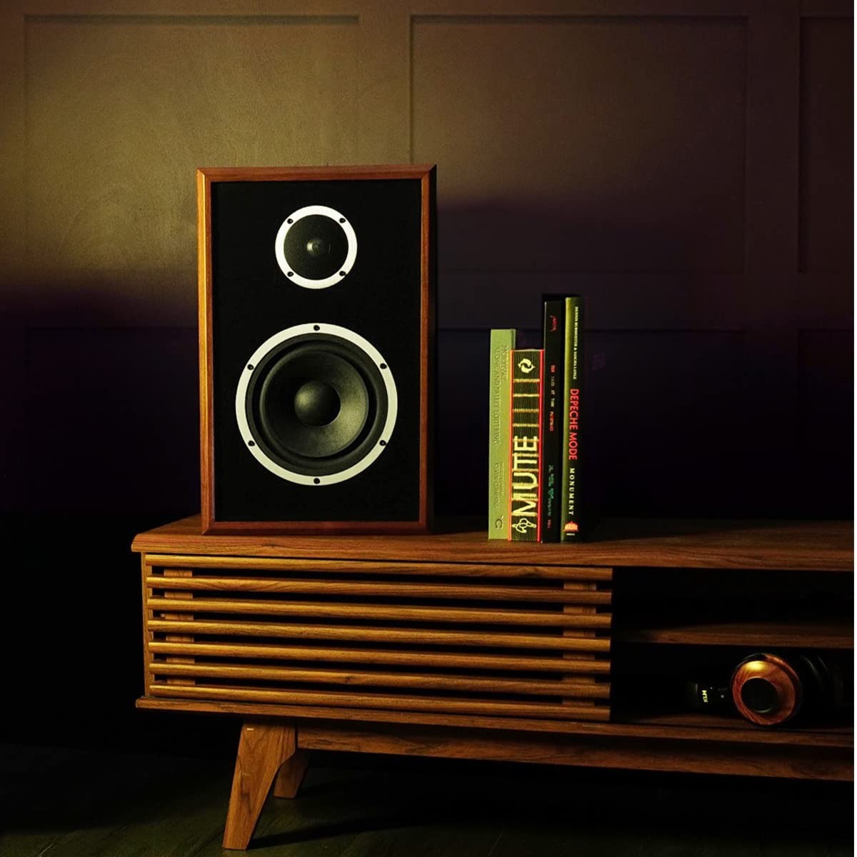 KLH Model Three Acoustic Suspension Bookshelf Speaker - Walnut - Each
