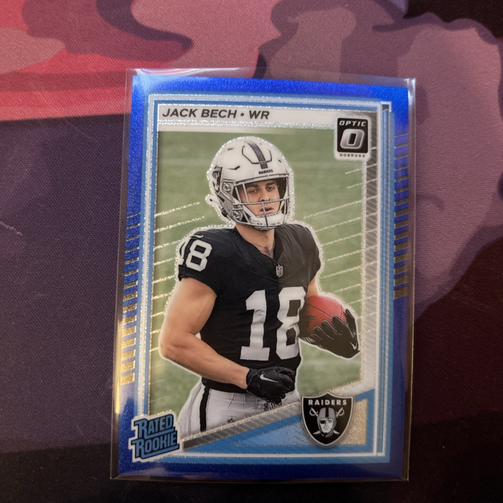 2025 Panini Donruss Optic - Rated Rookie Jack Bech #211 Blue Scope Prizm (RC)