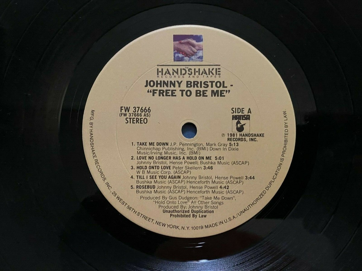 Johnny Bristol Free to be me EX Hansa International Vinyl LP