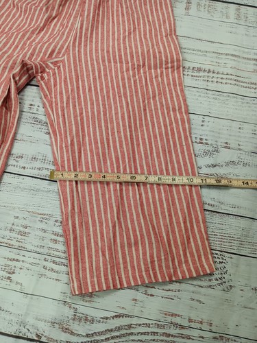 SEQUIN HEARTS Girls Jumpsuit Medium Red/white Stripes Button Tie Front Linen - Picture 7 of 12