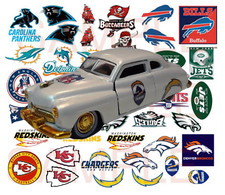 1:64, 1:43, 1:32,1:24 football water slide decals for Hot Wheels, slot car