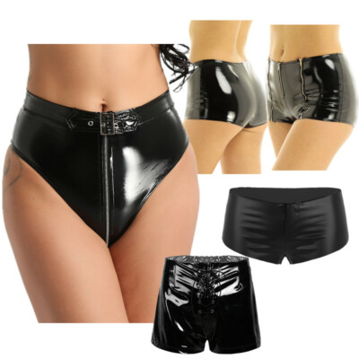 Women PU Leather Shorts Hot Pants 