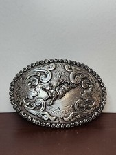 Nocona Western Bucking Bull Cowboy Belt Buckle Detailed And Dimensional