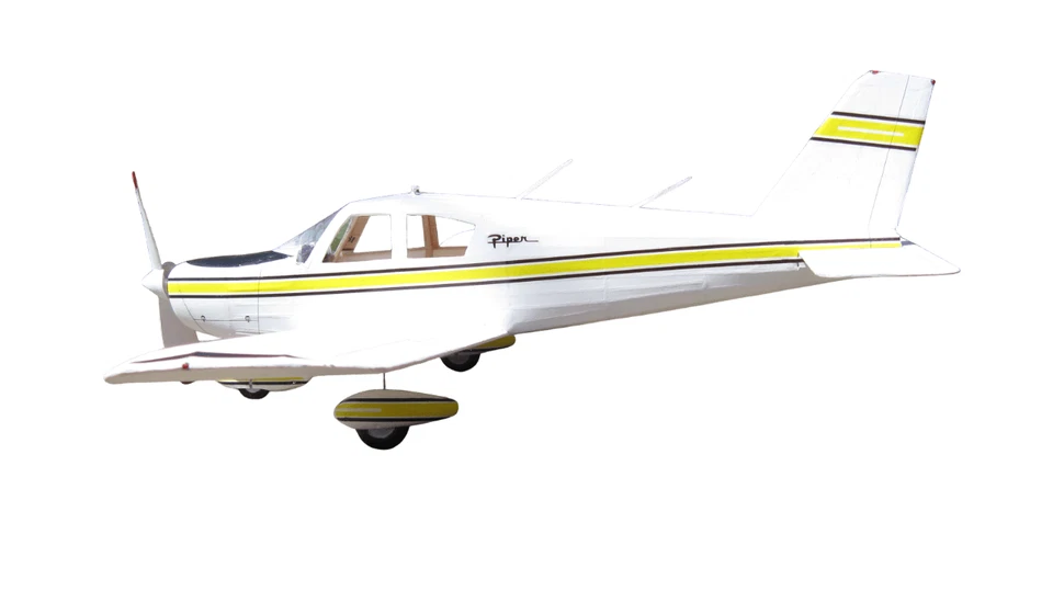 Guillow's Aereo Balsa Piper Cherokee 140 tagliato al laser Scala 1:20 - Immagine 3 di 4