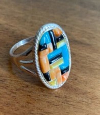 Multi Gemstone Ring in Platinum Over Sterling Silver - Size 7 - 4.50 ctw