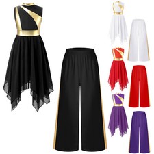 Kids Girls Robe Church Dresses Performance Tunics Choir Overlay Casual Ballet