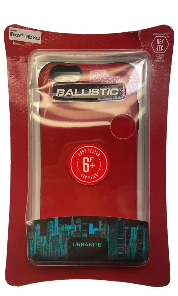 Funda Ballistic Urbanite para iPhone 6/6S Plus, Roja/Negro Foto 2 de 4