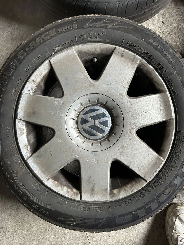 VW Alu Felgen, Polo, Golf3, CabrioSeat Arosa Usw. Lochkreis 5x100 6Jx14H2 ET 43  - Bild 3 von 4