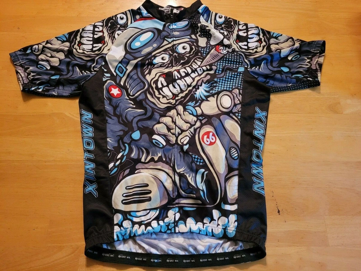 XINTOWN Cycle Jersey Short Sleeve Bike Shirt Mens Size XL W BACK