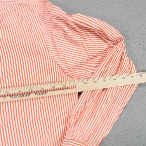 Ralph Lauren Purple Label Shirt Men 16.5 Orange White Poplin Bengal Stripe Dress - Picture 6 of 10