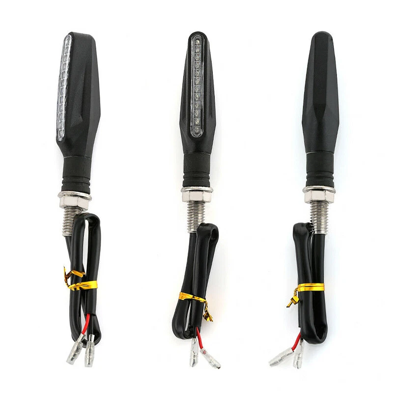 Black Amber Motorcycle Turn Signals Lights For Ducati Monster 1200 1100 821 696 - Imagem 4 de 4