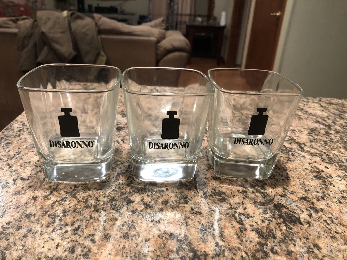 3.5” Disaronno Amaretto Drinking Glasses Set of 3 NICE RARE Thick