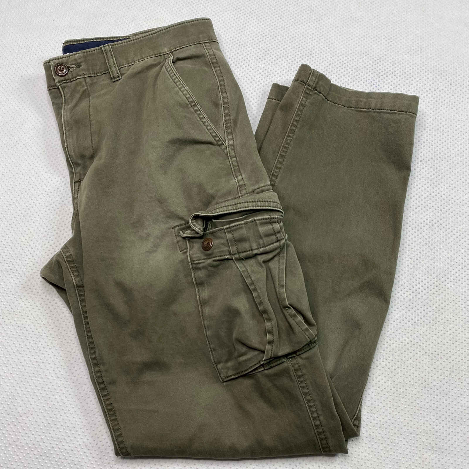 Elastic Waist Stretch Cargo Pockets 