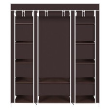 69" Portable Clothes Closet Wardrobe Storage Organizer with Non-Woven Fabric