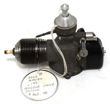 VINTAGE 1947 ARDEN 19 GAS SPARK NEEDLE VALVE INTAKE AIRPLANE ENGINE wTANK