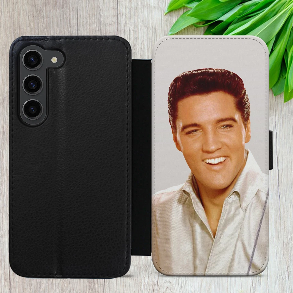 ELVIS PRESLEY FLIP CASE FOR IPHONE SAMSUNG GOOGLE ROCK GIFT WALLET PHONE COVER - Image 4 of 4