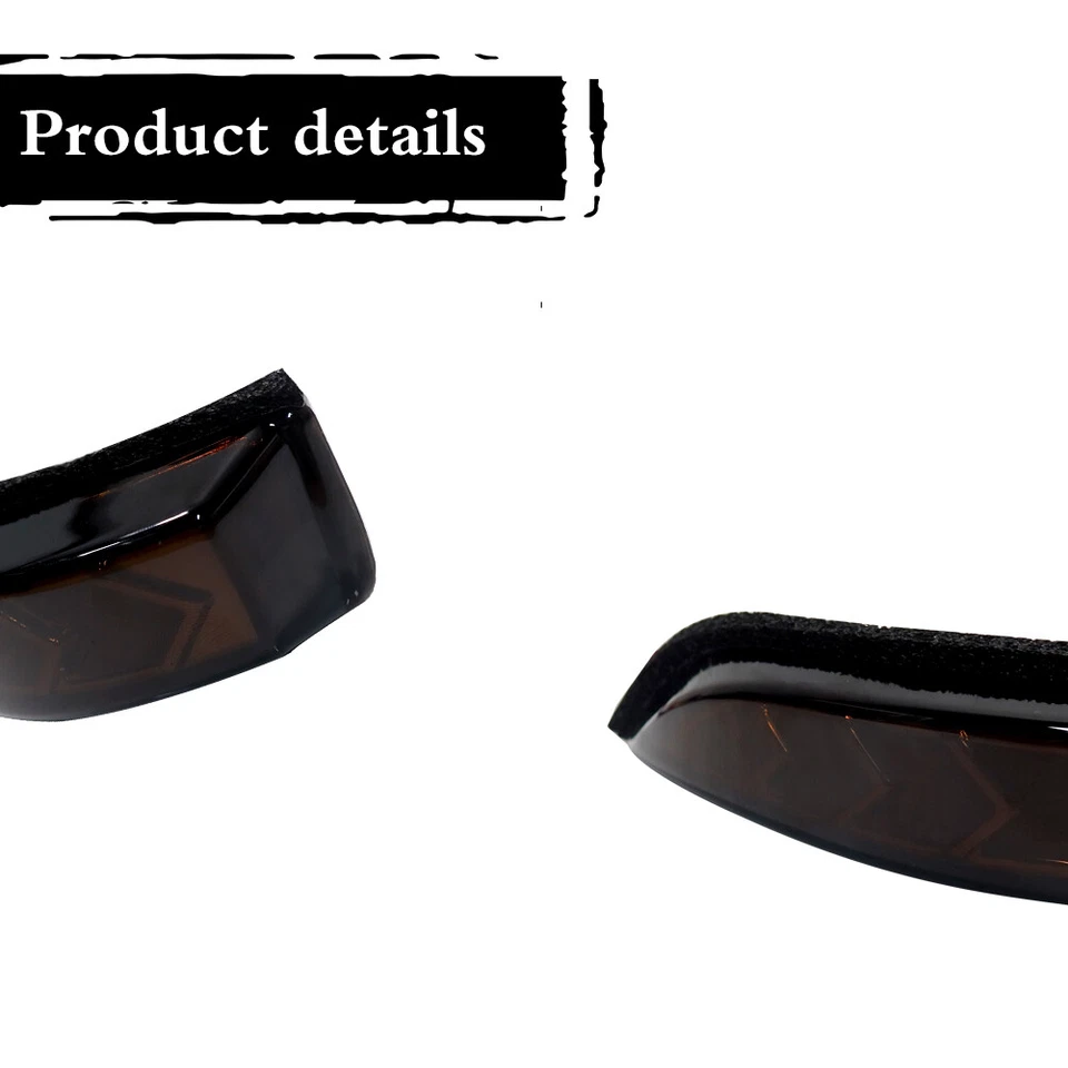 Luces de señal secuencial de espejo retrovisor lateral blanco/ámbar ahumado para Toyota Venza Corolla Foto 3 de 4