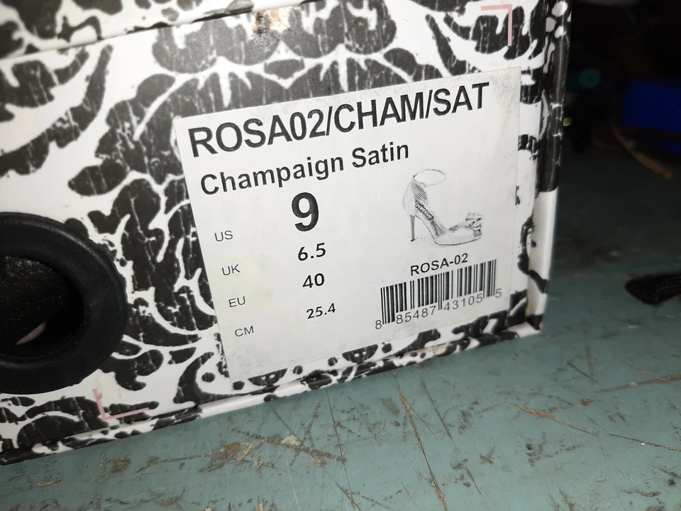 Nuevo Bordello Peep Tobillo Pump Talla 9 SEXY Boda Fiesta Champagne Satinado Foto 4 de 4