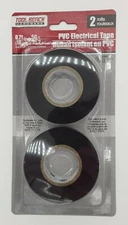 Tool Bench Hardware PVC Electrical Tape 2 Rolls in Pack  0.71" x 50 Ft. 