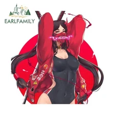 EARLFAMILY 5.1" Japanese Geisha Oni Mask Anime Car Decals Vinyl Windows Stickers