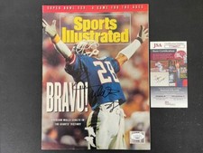 EVERSON WALLS SIGNED SPORTS ILLUSTRATED FEBRUARY 4, 1991 JSA COA NY GIANTS *S129
