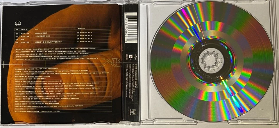 Rammstein - Mutter + 5/4 + Mixe Maxi CD 4 Tracks incl. Sticker on Jewelcase NEU - Bild 2 von 4