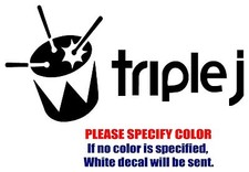 TRIPLE J Band Rock Graphic Die Cut decal sticker Car Truck Boat Window 7"