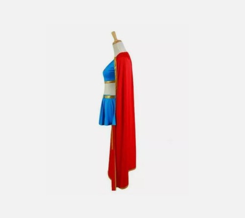 DC Comics Supergirl Cosplay Kostüm getrennte Version Cape Kleid komplettes Set - Bild 3 von 7