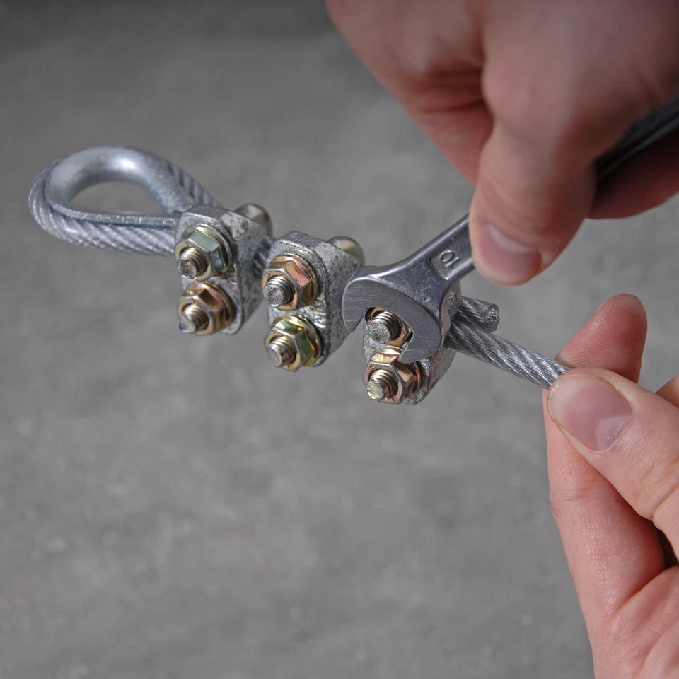 Stahl Seil Drahtseil PVC Ummantelt 3mm 4mm 6mm 8mm Set zum Spannen Spannsystem - Bild 4 von 4