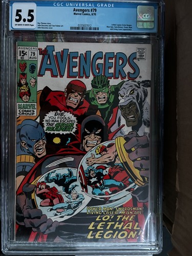 Avengers #79 CGC 5.5 1970, Lethal Legion appearance